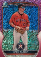 2023 Bowman Chrome Prospects #BCP174 Drew Gilbert Fuchsia Shimmer Baseball Card