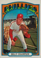 1972 Topps #599 Billy Champion Baseball Card