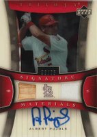 2005 Upper Deck Trilogy Signature Materials Dual #TSMAP Albert Pujols Baseball Card