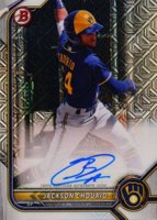 2022 Bowman Chrome Mega Box Autographs #JCR Jackson Chourio Baseball Card