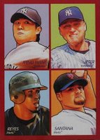 2009 Upper Deck Goudey 1935 Goudey 4-in-1 #35-24 Chien-Ming Wang/Derek Jeter/Johan Santana/Jose Reyes Baseball Card