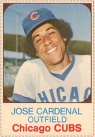1975 Hostess #65 Jose Cardenal Hand Cut Baseball Card
