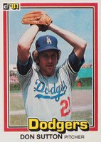 1981 Donruss #58 Don Sutton Baseball Card