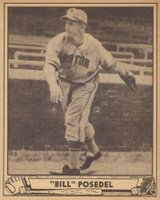 1940 Play Ball #58 Bill Posedel Baseball Card
