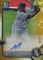 2022 Bowman Chrome Prospect Autographs #CPAOCS Oscar Colas Gold Refractor Baseball Card