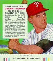 1955 Red Man Tobacco #15 Granny Hamner Baseball Card