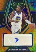 2021 Panini Select Rookie Signatures #RSJKM Jonathan Kuminga Tie-Dye Prizm Basketball Card