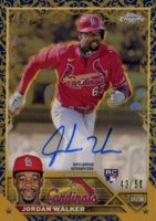 2023 Topps Gilded Collection Topps Chrome Gold Etch Autographs #CGAJW Jordan Walker Blue Baseball Card