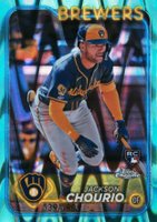 2024 Topps Chrome #161 Jackson Chourio Aqua Raywave Baseball Card