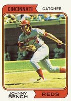 1974 Topps #10 Johnny Bench Baseball Card