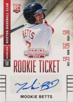 2014 Donruss the Rookies Contenders Rookie Ticket Autographs #21 Mookie Betts Baseball Card