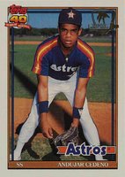 1991 Topps Desert Shield #646 Andujar Cedeno Baseball Card
