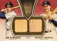 2012 Topps Five Star Dual Legends Relic #DM Joe DiMaggio/Mickey Mantle Baseball Card