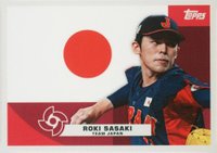 2023 Topps World Baseball Classic Global Stars Flags of A Nation #F8 Roki Sasaki Baseball Card