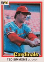 1981 Donruss #308 Ted Simmons Baseball Card
