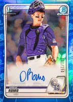 2020 Bowman Draft Chrome Draft Picks Autographs #CDADR Drew Romo Blue Refractor Baseball Card