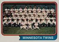 1974 Topps #74 Minnesota Twins Baseball Card
