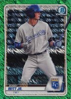 2020 Bowman Chrome Prospects #BCP160 Bobby Witt Jr. Green Shimmer  Baseball Card