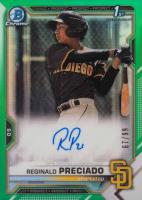 2021 Bowman Chrome Prospect Autographs #CPARPR Reginald Preciado Green Refractor Baseball Card