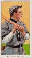 1909 White Borders UZIT #486 Joe Tinker Bat On Shoulder Baseball Card