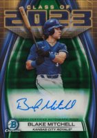 2023 Bowman Draft Class of 2023 Autograph #23ABM Blake Mitchell Green Baseball Card