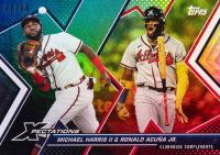 2023 Topps Xpectations #63 Michael Harris II/Ronald Acuna Jr. Iridescent Baseball Card
