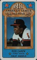 1981 Perma-Graphics All-Star Credit Cards # Rod Carew First Base Baseball Card