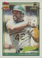 1991 Topps Desert Shield #144 Dave Henderson Baseball Card