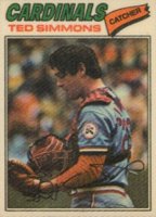 1977 Topps Cloth Stickers #43 Ted Simmons Baseball Card