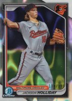 2024 Bowman Chrome Prospects #BCP47 Jackson Holliday Lava Refractor Baseball Card