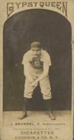 1887 Gypsy Queens # Tug Arundel Ball in hands thing high Baseball Card