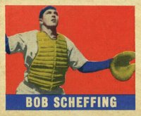 1948 Leaf #160 Bob Scheffing Short Print Baseball Card