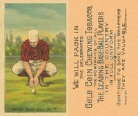 1887 Buchner Gold Coin # John Ward Fielding Grounder Baseball Card
