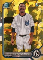 2022 Bowman Chrome Sapphire Edition Prospects #BCP153 Roderick Arias Yellow Baseball Card