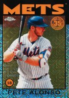 2021 Topps Silver Pack 1986 Chrome Promo #65 Pete Alonso Baseball Card