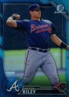 2016 Bowman Chrome Prospects #BCP202 Austin Riley Blue Refractor Baseball Card