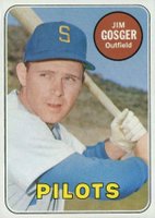 1969 Topps #482w Jim Gosger First name in White Baseball Card