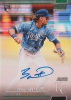 2022 Topps Stadium Club Chrome Autographs #BW Bobby Witt Jr. Green Refractor Baseball Card
