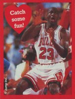 1991 Cleo Michael Jordan Valentines # Catch Some Fun! Red Border-Perforated Basketball Card