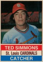 1976 Hostess #113 Ted Simmons Hand Cut Baseball Card