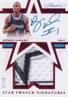 2020 Panini Flawless Star Swatch Signatures #SSW-PEN Anfernee Hardaway Ruby Basketball Card