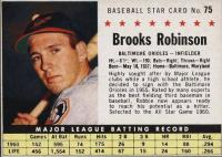 1961 Post Cereal #75 Brooks Robinson Hand Cut Baseball Card