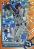 2022 Bowman 1st Edition #BPPF10 Curtis Mead Orange Foil Baseball Card