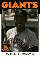2021 Topps 1986 Topps Baseball 35th Anniversary #2 Willie Mays Baseball Card