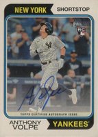 2023 Topps Heritage Real One Autographs #ROAAV Anthony Volpe Baseball Card
