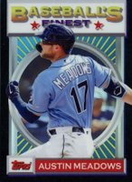 2020 Finest Flashbacks #188 Austin Meadows Black Refractor Baseball Card