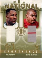 2008 SportKings National Memorabilia #SKN-22 Bo Jackson/Deion Sanders Baseball Card