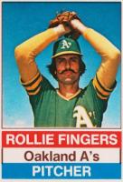1976 Hostess #104 Rollie Fingers Hand Cut Baseball Card