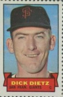 1969 Topps Stamps # Dick Dietz Baseball Card