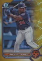 2022 Bowman Chrome Prospects #BCP184 Francisco Alvarez Gold Refractor Baseball Card